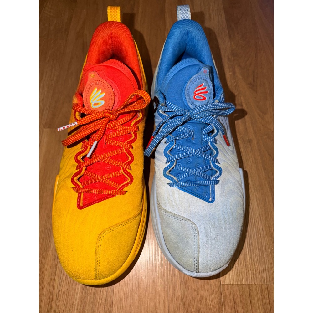 Under Armour Mismatched Curry Flow 12 What The Bay Men's 10.5 Basketball Shoes